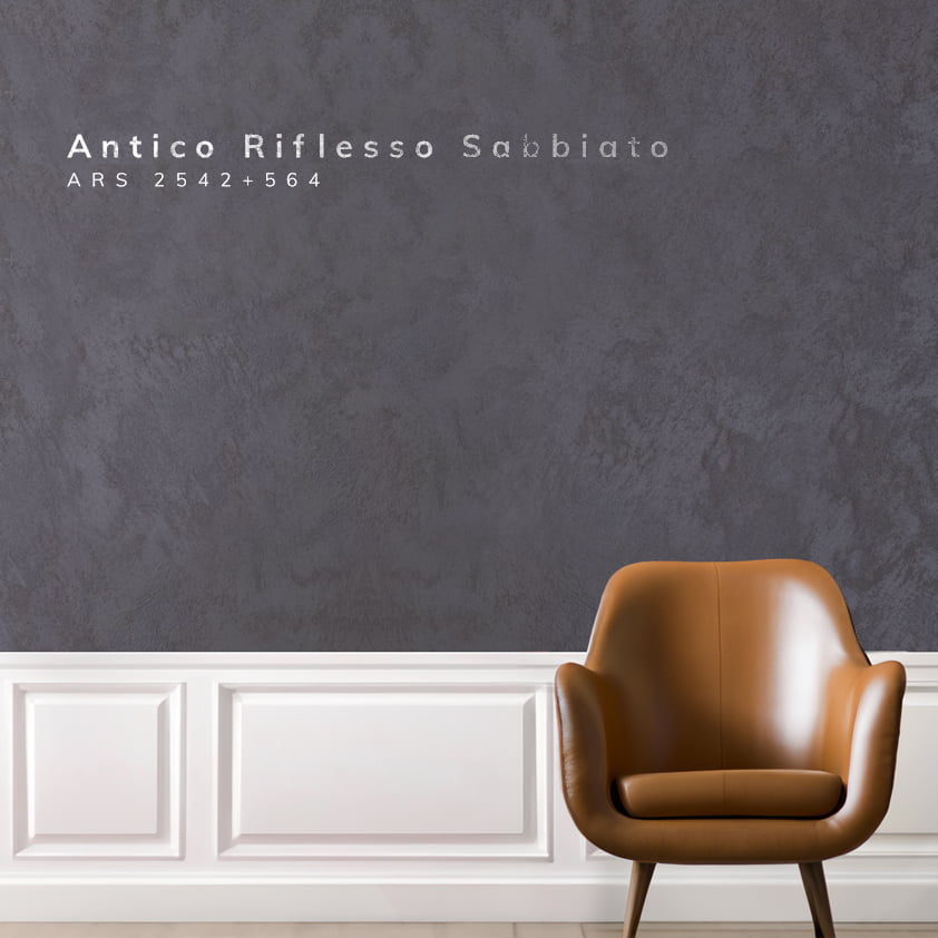 Antico Riflesso Sabbiato Sand Effect Paint – Metallic Decorative Finish - Marmorino
