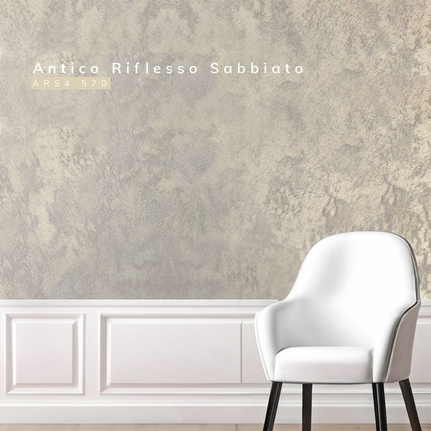Antico Riflesso Sabbiato Sand Effect Paint – Metallic Decorative Finish - Marmorino