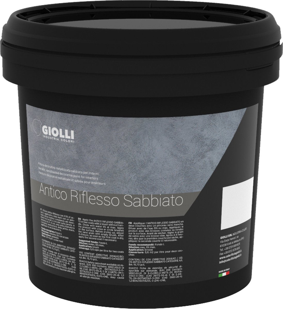 Antico Riflesso Sabbiato Sand Effect Paint – Metallic Decorative Finish - Marmorino