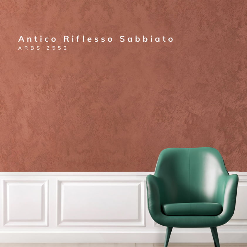 Antico Riflesso Sabbiato Sand Effect Paint – Metallic Decorative Finish - Marmorino