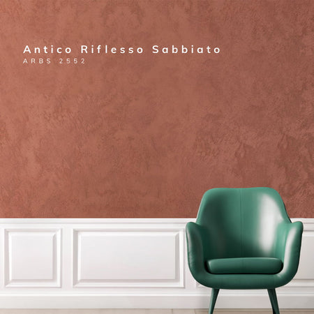 Antico Riflesso Sabbiato Sand Effect Paint – Metallic Decorative Finish - Marmorino