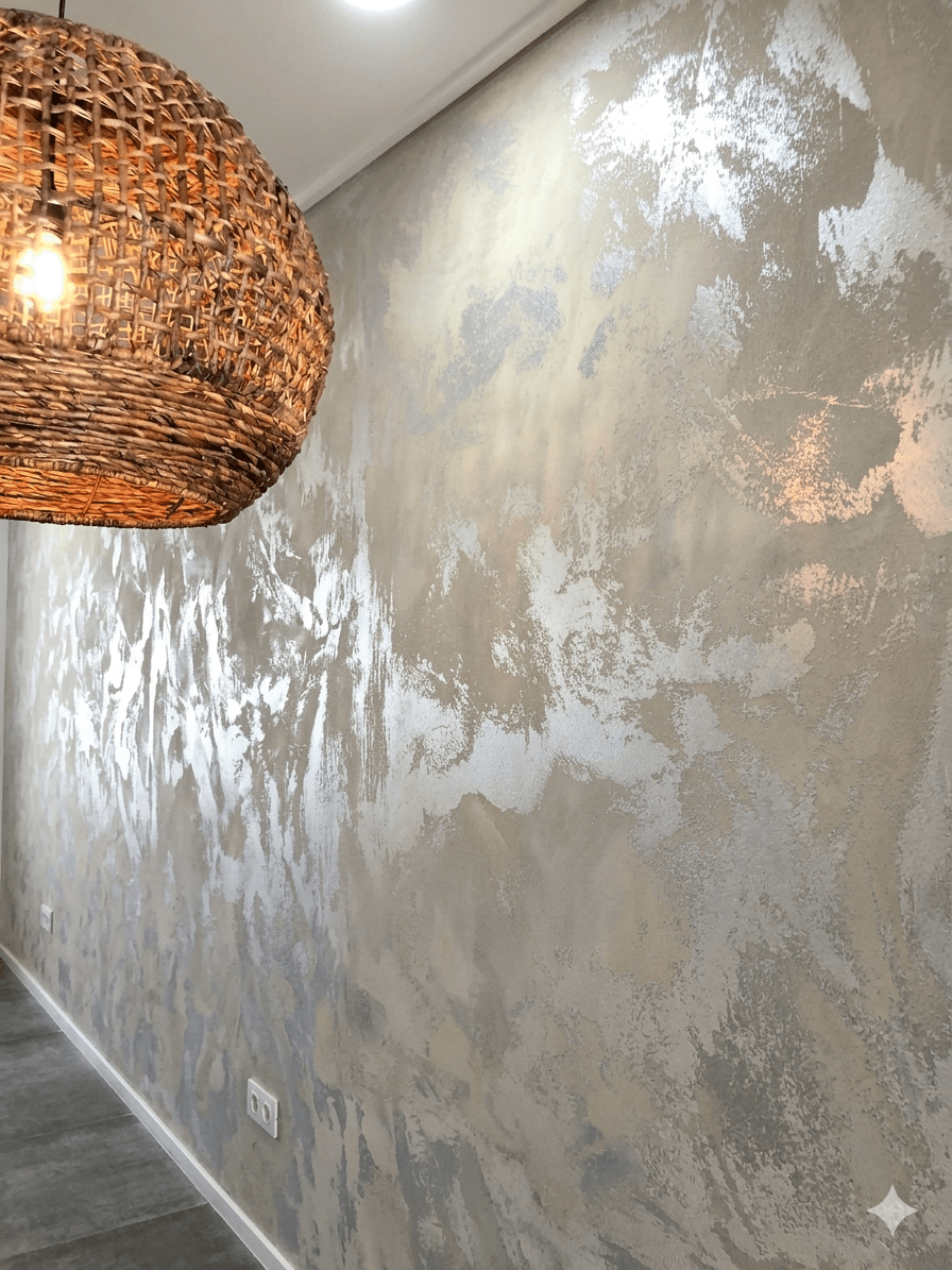 Antico Riflesso Sabbiato Sand Effect Paint – Metallic Decorative Finish - Marmorino