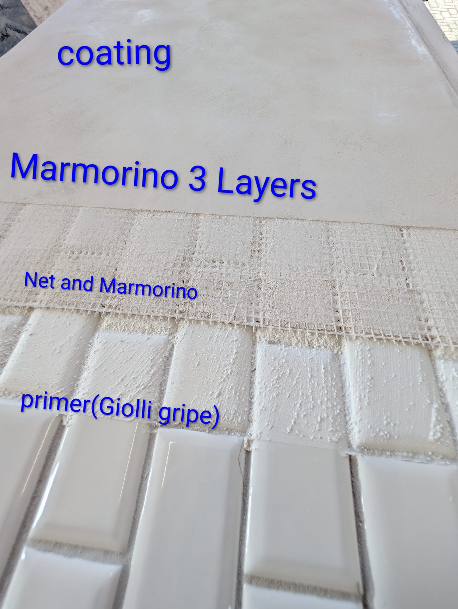 Bathroom with tiles, kit for 13 m2 - Marmorino