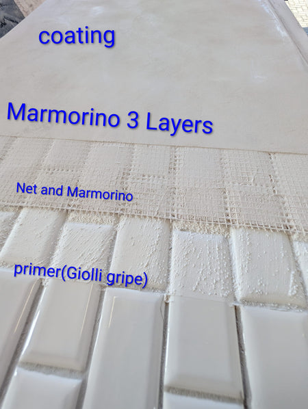 Bathroom with tiles, kit for 13 m2 - Marmorino