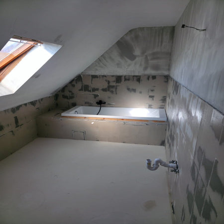 Bathroom with tiles, kit for 13 m2 - Marmorino