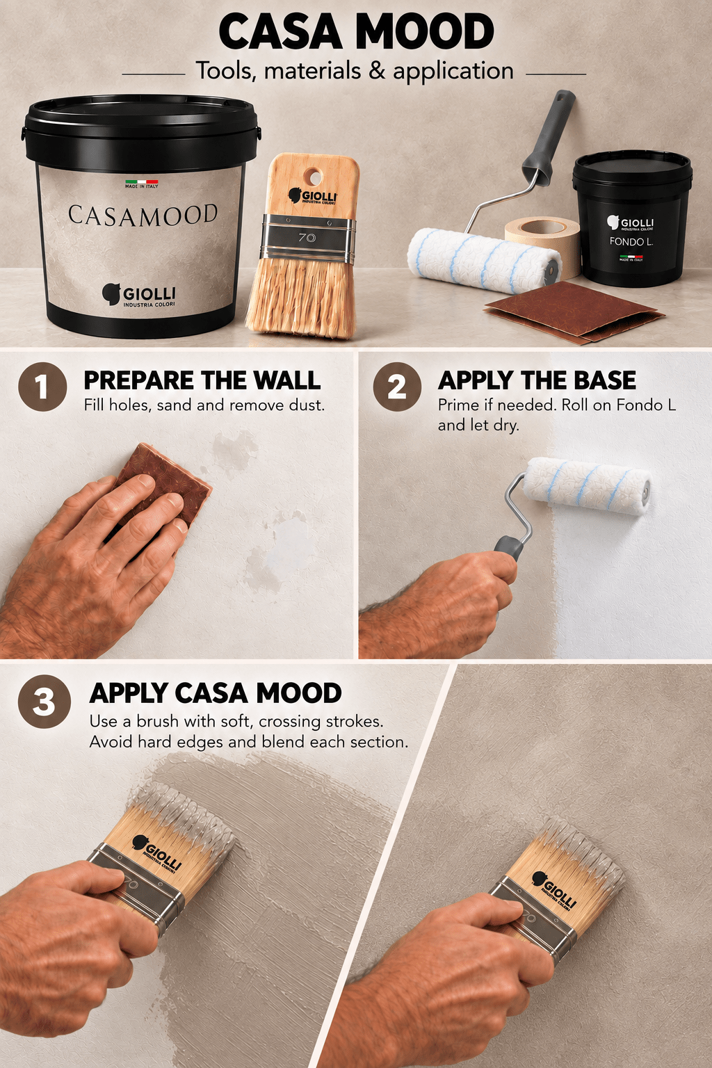 Casa mood - Rough Appearance Decorative Paint-sand mat - Marmorino