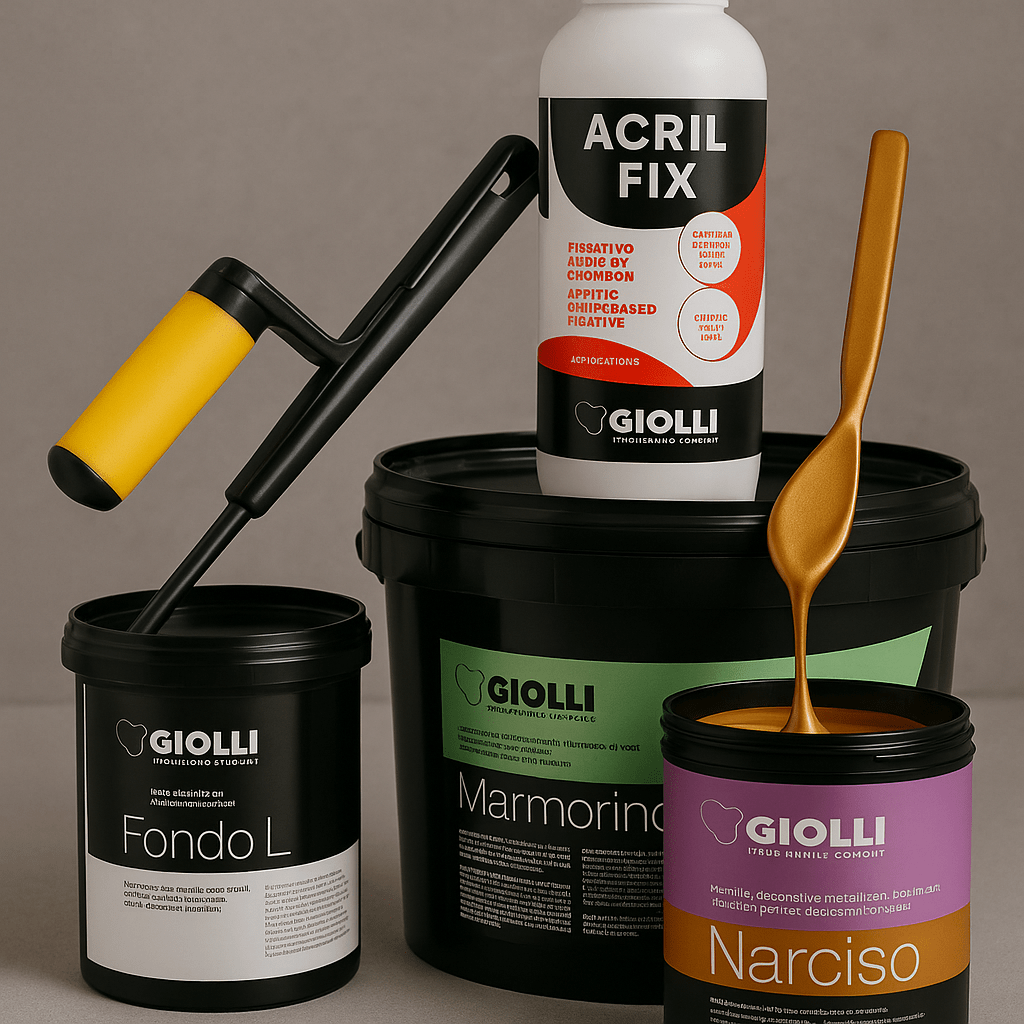 Golden wall spot with Marmorino for 12 m2 - Marmorino