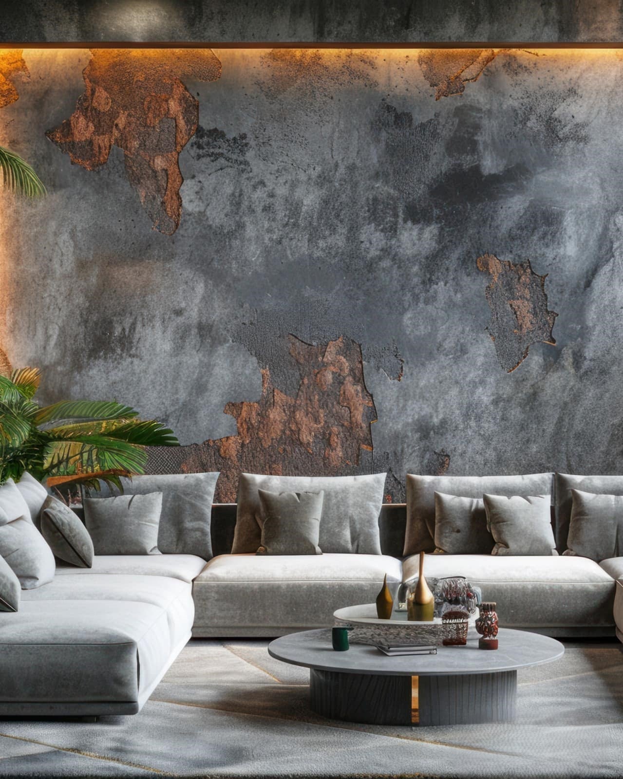 Golden wall spot with Marmorino for 12 m2 - Marmorino