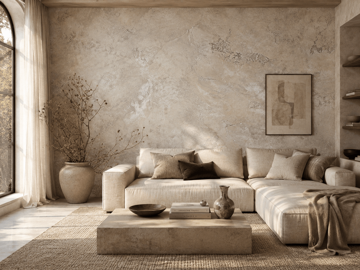 Travertino Decorative Plaster – Natural Stone Wall Texture - Marmorino