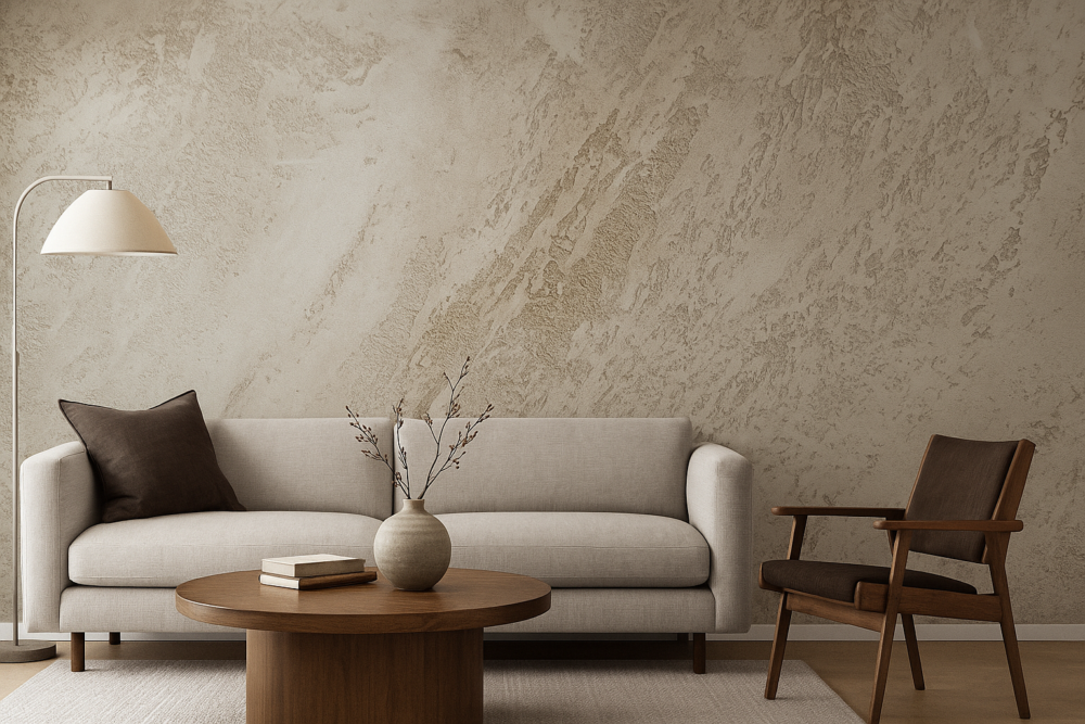 Travertino -  Rauw-Natuursteeneffect - Decoratieve Pleister (Marmorino Stone) - Kalkverf - Afbeelding 13