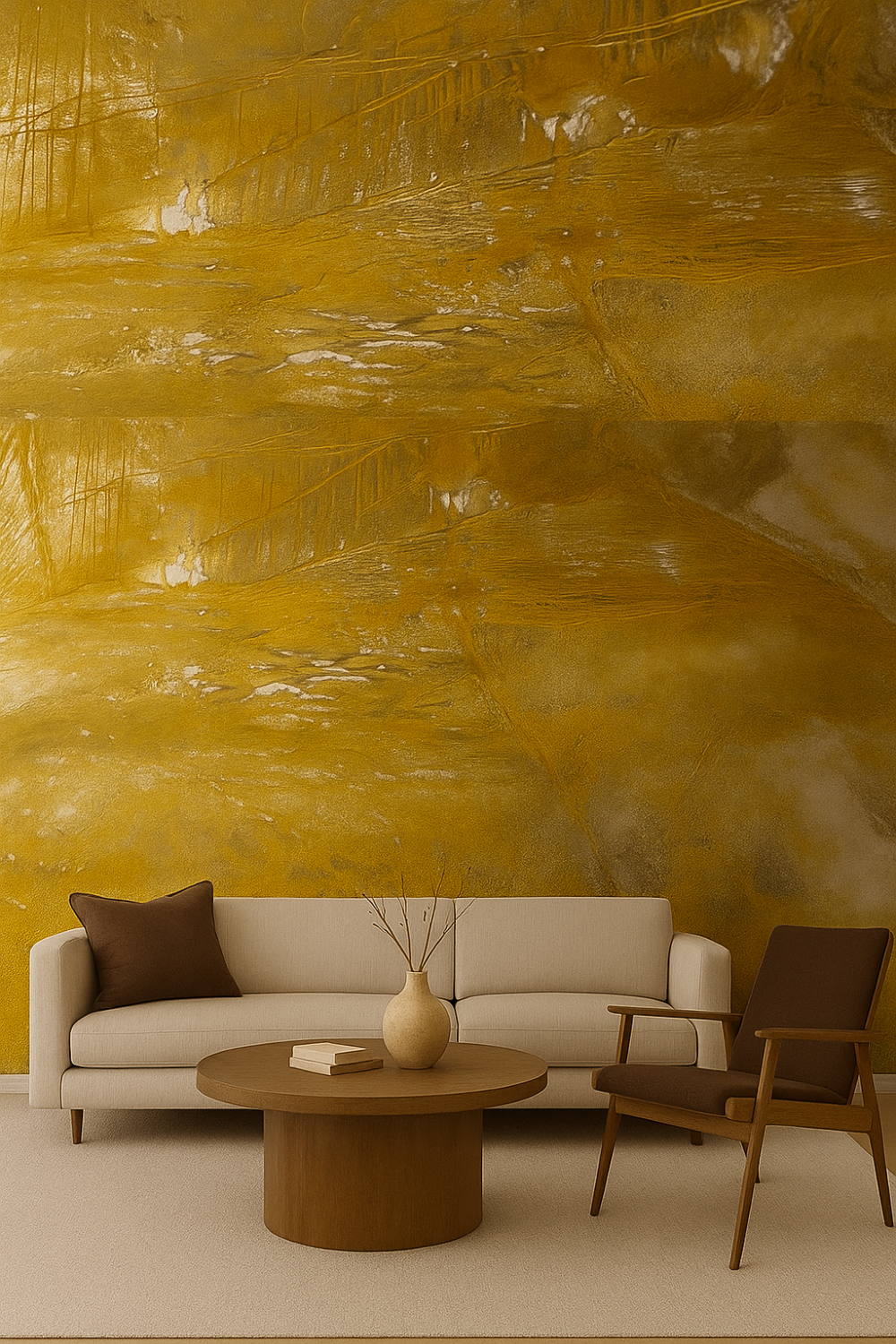 Travertino -  Rauw-Natuursteeneffect - Decoratieve Pleister (Marmorino Stone) - Kalkverf - Afbeelding 7