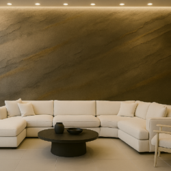 Travertino -  Rauw-Natuursteeneffect - Decoratieve Pleister (Marmorino Stone) - Kalkverf - Afbeelding 10